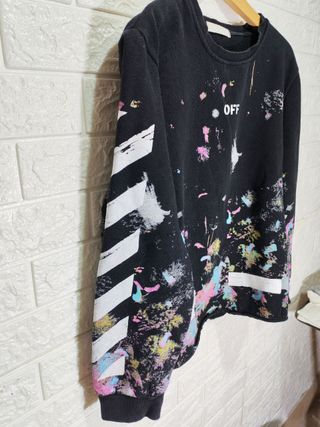 Felpa Off-White Paint Splatter Nera M