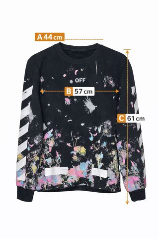 Felpa Off-White Paint Splatter Nera M