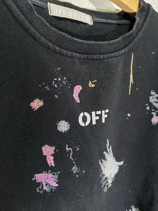Felpa Off-White Paint Splatter Nera M