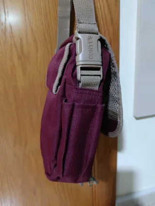 Bolso bandolera Conty's morado y beige