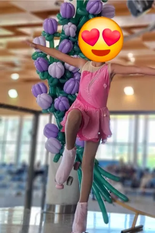 Mallot Patinaje Artístico Rosa Brillante T7-8