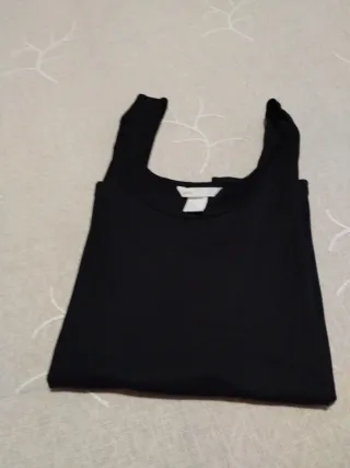 Camiseta tirantes algodón negra básica