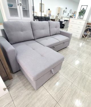 Sofá chaise longue cama – Arcón incluido – 215cm