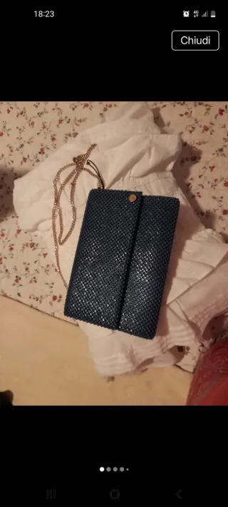 Borsa tracollina bluette