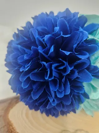 Conjunto Flamenca Azul y Dorado