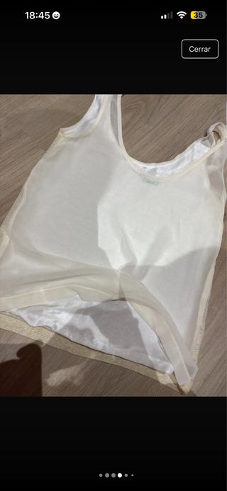 Top fiesta dorado y blanco