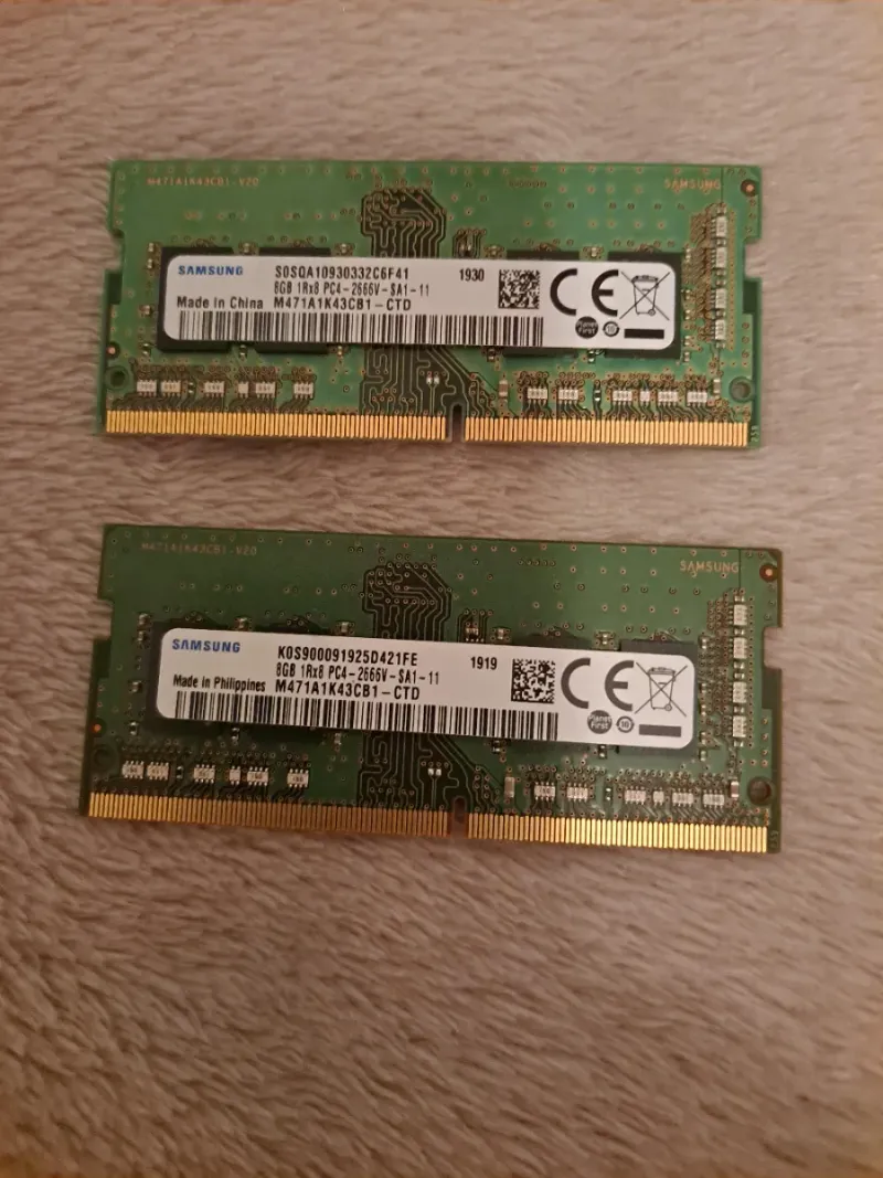 2x 8GB DDR4 SODIMM Samsung Portátil