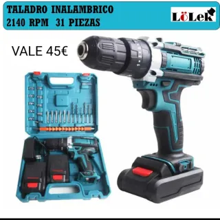 Taladro Inalambrico 2140 RPM 31 Piezas