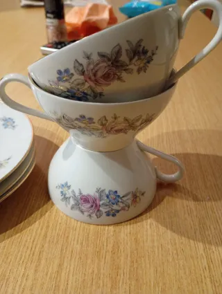 3 Tazzine da tè Royal Porcellana Vintage