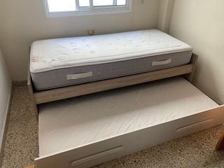 Cama nido extensible 90x190 con colchones