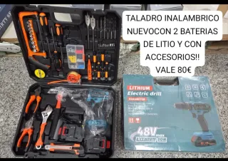 Taladro Inalámbrico 48V con 2 Baterías