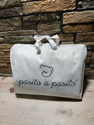 Saco Pasito a Pasito Capucha Toile de Jouy Cream