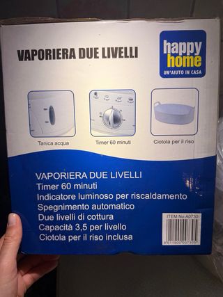 Vaporiera elettrica 2 livelli
