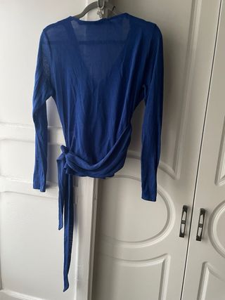 Camiseta Mango manga larga azul Talla M