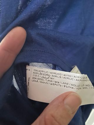 Camiseta Mango manga larga azul Talla M