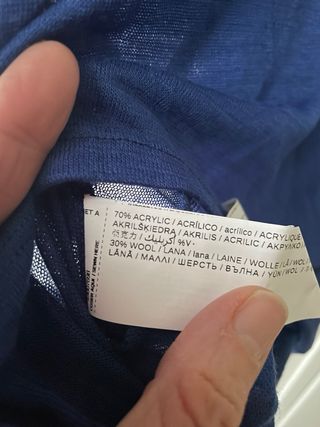 Camiseta Mango manga larga azul Talla M