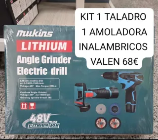 Kit Taladro y Amoladora Inalámbricos 48V