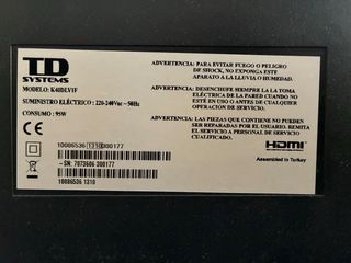 Televisor TD Systems Negro 40 pulgada.No smart tv