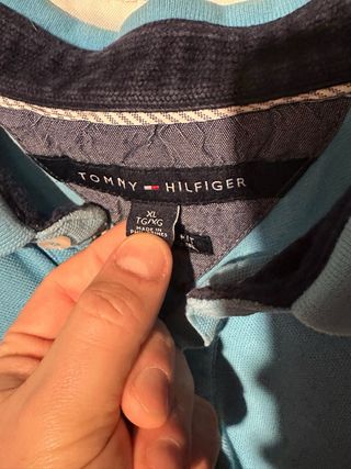 Polo Tommy Hilfiger Uomo Blu e Bianco