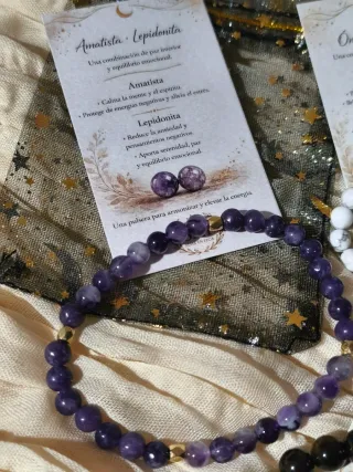 Pulsera Amatista y Lepidonita
