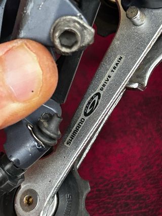 Desviador trasero Shimano LX azul vintage