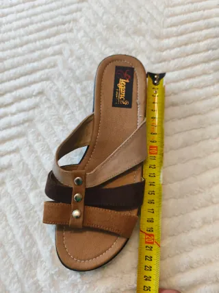 Sandalias Elegance Talla 37 Marrón Beige