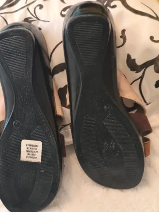 Sandalias Elegance Talla 37 Marrón Beige