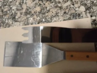 Set accessori per barbecue in legno e metallo