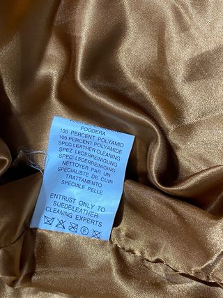 Chaqueta Cuero Vintage 90s Beige/Marrón