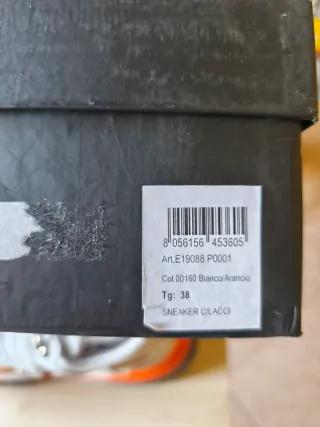 Scarpe Rebel Queen n.38 Bianco Arancio