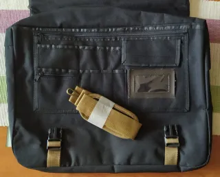 Bolso alphadventurer negro portátil, documentos