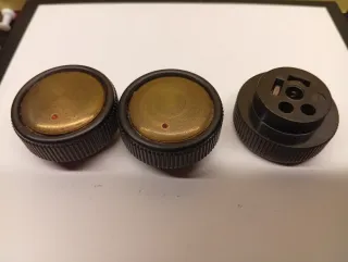 4 Botones Radio Antiguo Bakelita Dorado