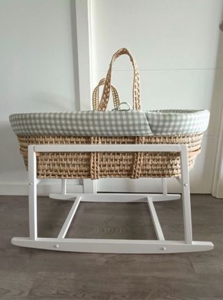 Capazo bebé Minicoton + patas balancín como nuevo