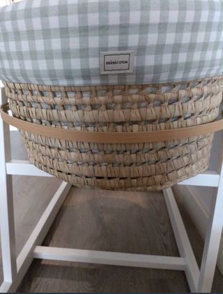 Capazo bebé Minicoton + patas balancín como nuevo