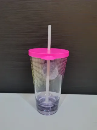 Vaso Starbucks Rosa, Amarillo y Transparente