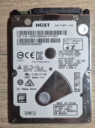 HGST Hard Disk 500GB 2.5 SATA
