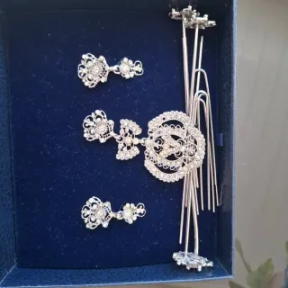 Aderezo Fallera Niña Plata