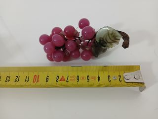 Grappolo Uva Vintage Vetro Rosa Lucite 10cm