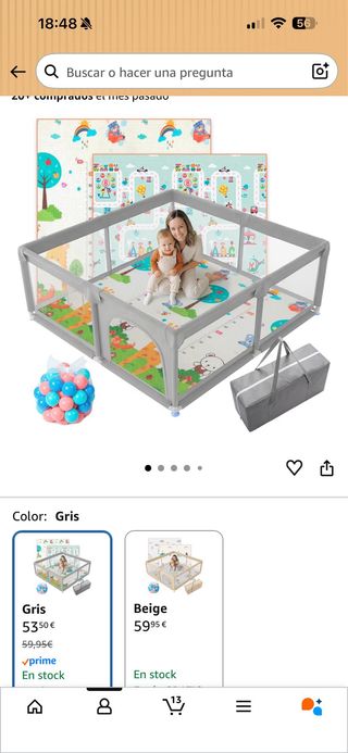 Parque infantil bebé + alfombra