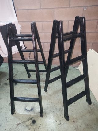 Escaleras madera 4 peldaños