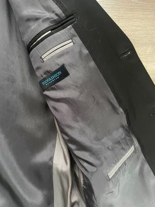 TooFashion Vintage Traje Completo Hombre Fit Negro