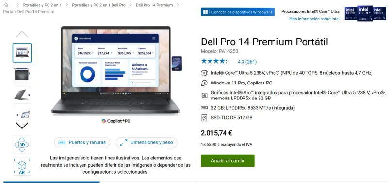 Dell Pro 14 Premium empresarial de alta gama afbeelding 7