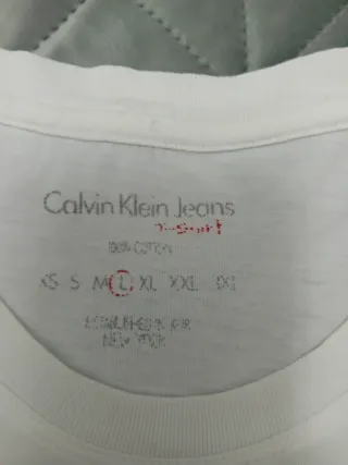 Camiseta Calvin Klein Jeans Blanca Talla M