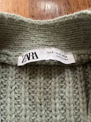 Chaqueta Zara Lana Gris