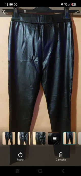 Leggings donna neri con zip taglia M/L