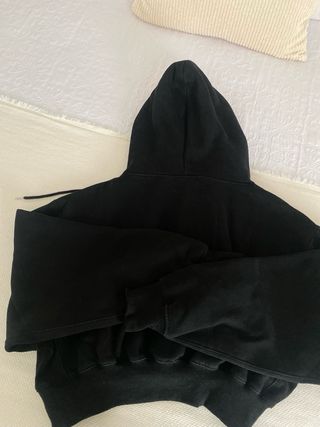 Sudadera con capucha oversize negra mujer L