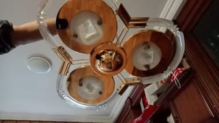 Lámpara antigua metal y plástico