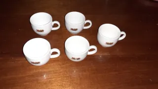 Juego de 5 tazas cafe porcelana Villeroy & Boch.