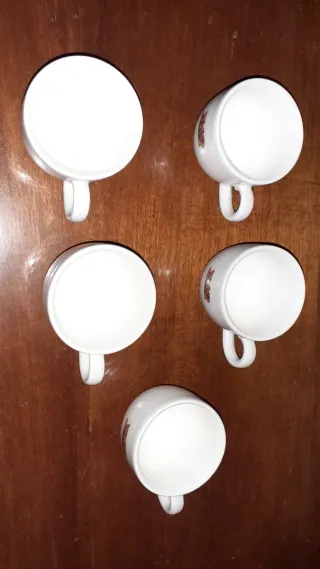 Juego de 5 tazas cafe porcelana Villeroy & Boch.