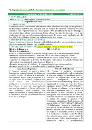 PROGRAMACION EDUCACION FISICA 4º ESO (AND)